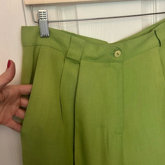 Vintage Simon Chang linen-style high waisted trousers - Picture 4 of 6